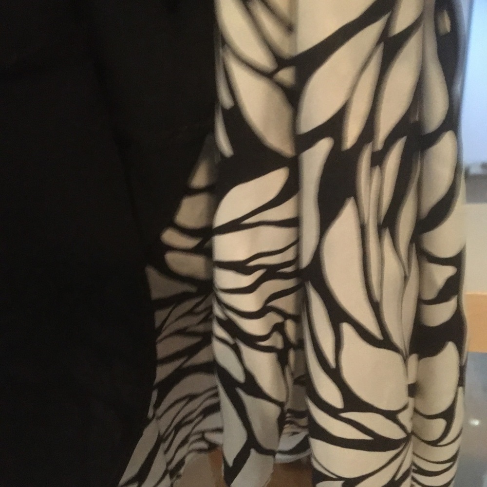 Black nylon with black and white underskirt